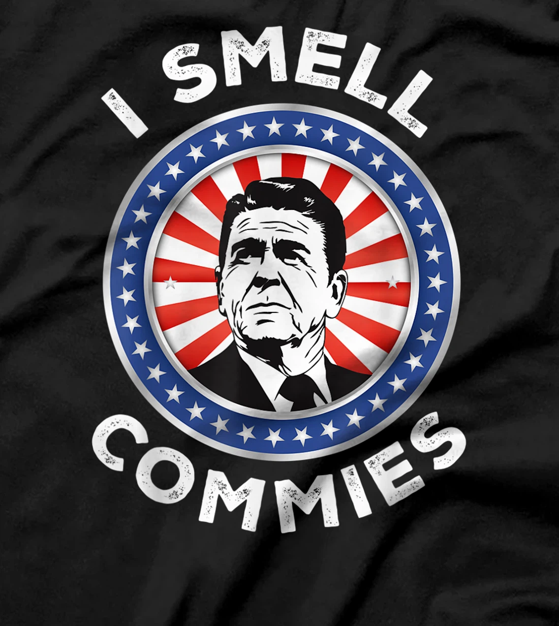 Funny Ronald Reagan I Smell Commies Political Humor 80's T-Shirt