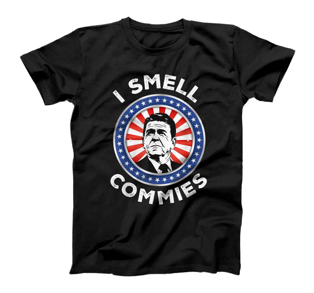 Funny Ronald Reagan I Smell Commies Political Humor 80's T-Shirt