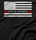 Funny Sarcastic Let's Go Brandon Unisex American Flag T-Shirt