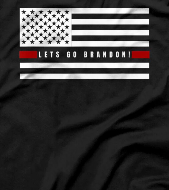 Funny Sarcastic Let's Go Brandon Unisex American Flag T-Shirt