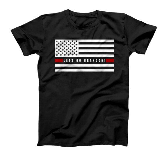 Funny Sarcastic Let's Go Brandon Unisex American Flag T-Shirt