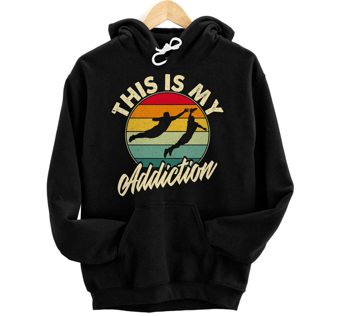 Funny Vintage Frisbee Ultimate Distressed Addiction Pullover Hoodie