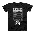 Gamer Nutrition facts Clothes computer Video game Geek T-Shirt