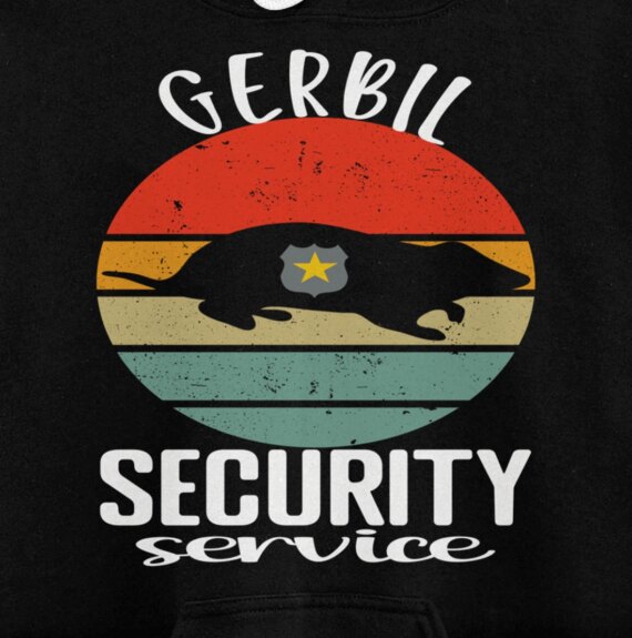 Gerbil Security Service Funny Gerbil Lovers Pullover Hoodie