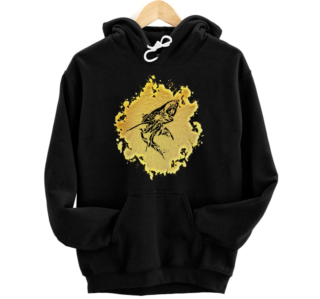 Great White Shark Motif colorful Sharks Predator Shark Pullover Hoodie