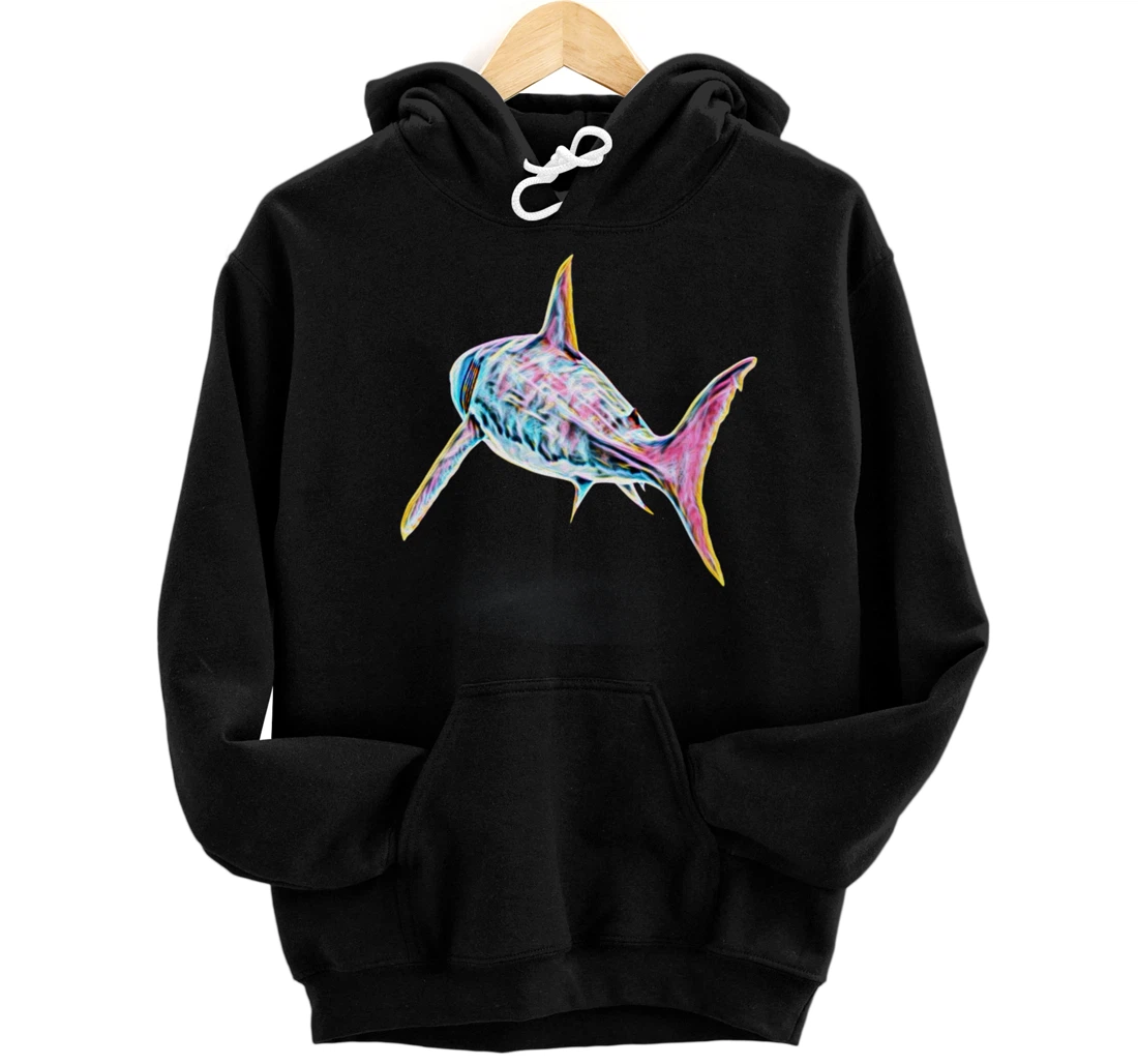 Great White Shark Sharks Predator colorful Shark Pullover Hoodie