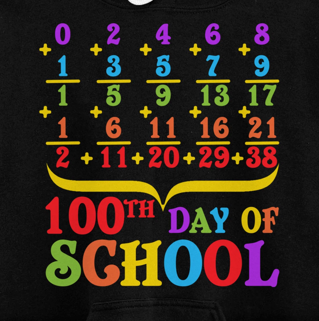 Happy 100th Day Of School Math Teachers Students mathematic Pullover Hoodie