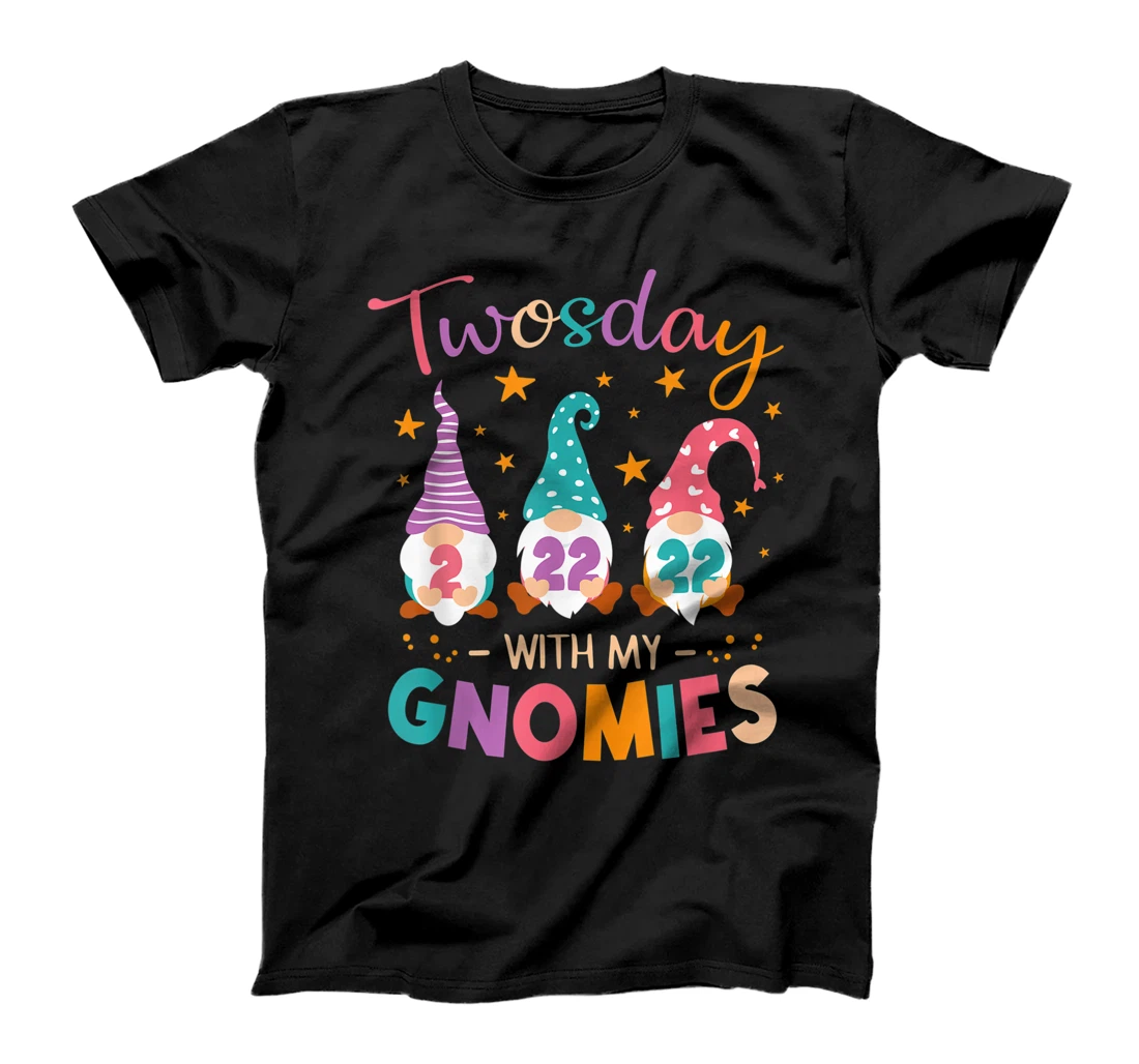Happy Twosday With My Gnomie 2nd Grade Teacher T-Shirt T-Shirt