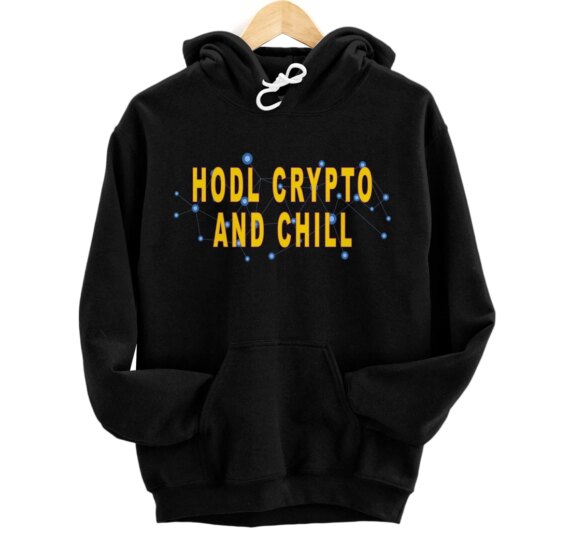 Hold cryptocurrency and chill blockchain investment trader Pullover Hoodie
