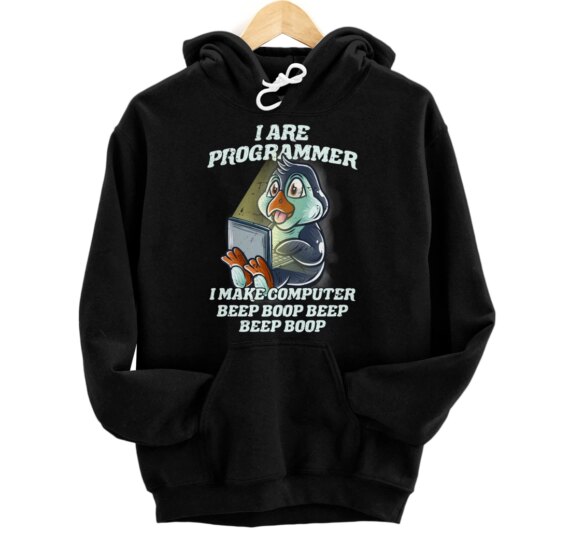 I Are Programmer Introvert IT Nerd Penguin Software Geek Pullover Hoodie