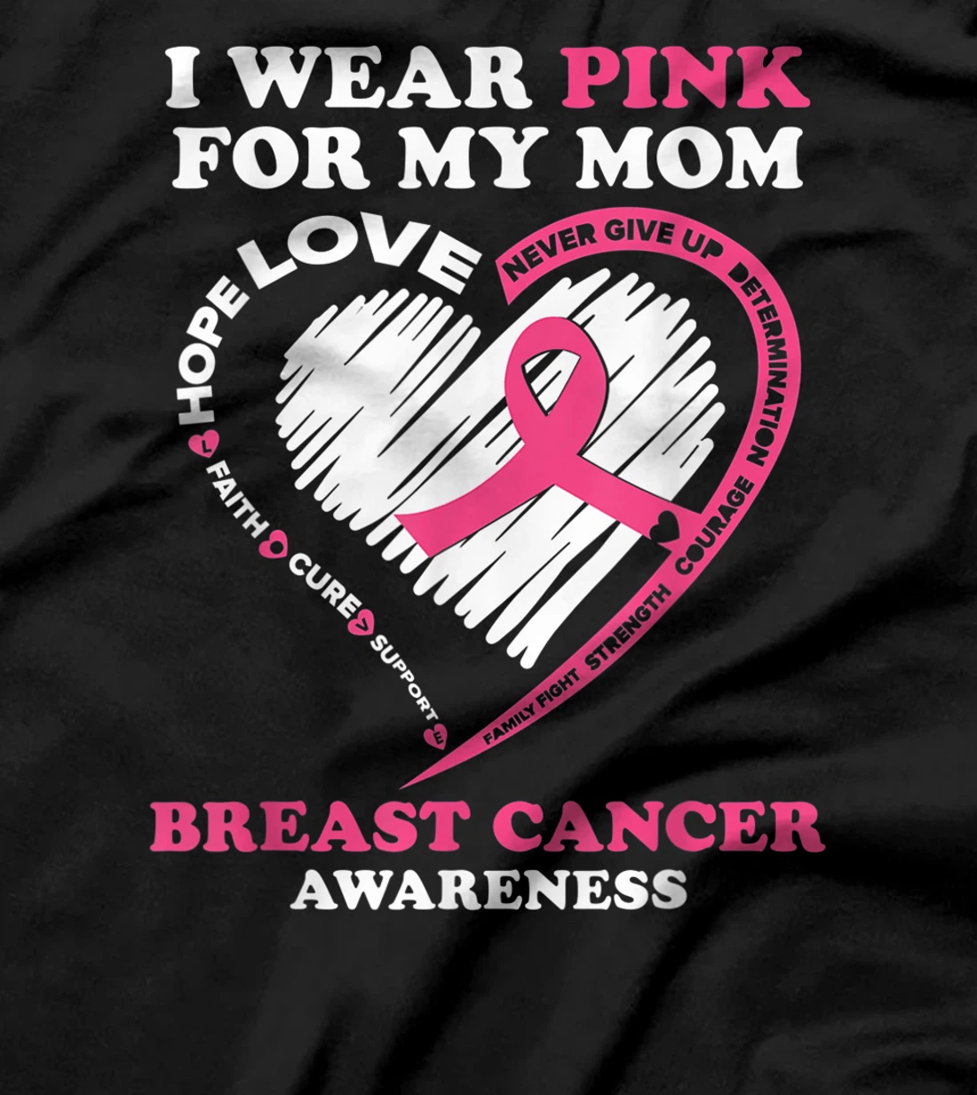 I Wear Pink For My Mom Breast Cancer Awareness T-Shirt