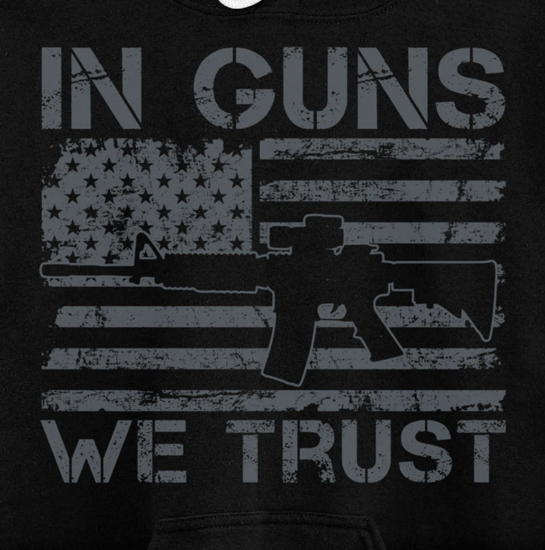 In Guns We Trust - 2nd Amendment Flag USA Funny Gun Owner Pullover Hoodie