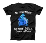 In November We Wear Blue Turkey World Diabetes Day 2021 T1D T-Shirt