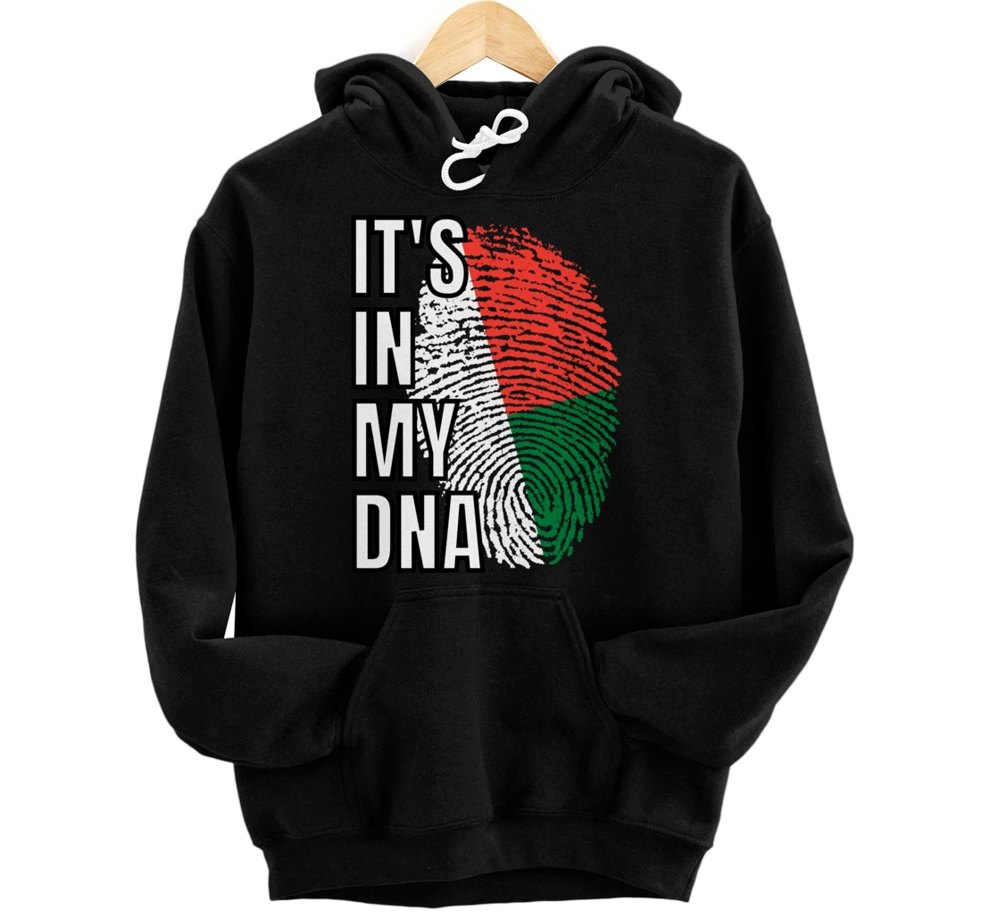 Its In My DNA Madagascan Flag Madagascar Fingerprint Pullover Hoodie