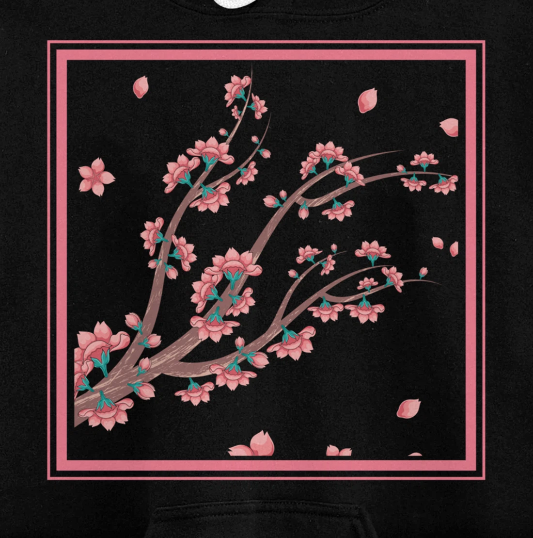 Japanese Floral Sakura Pink Flower Japan Cherry Blossom Pullover Hoodie