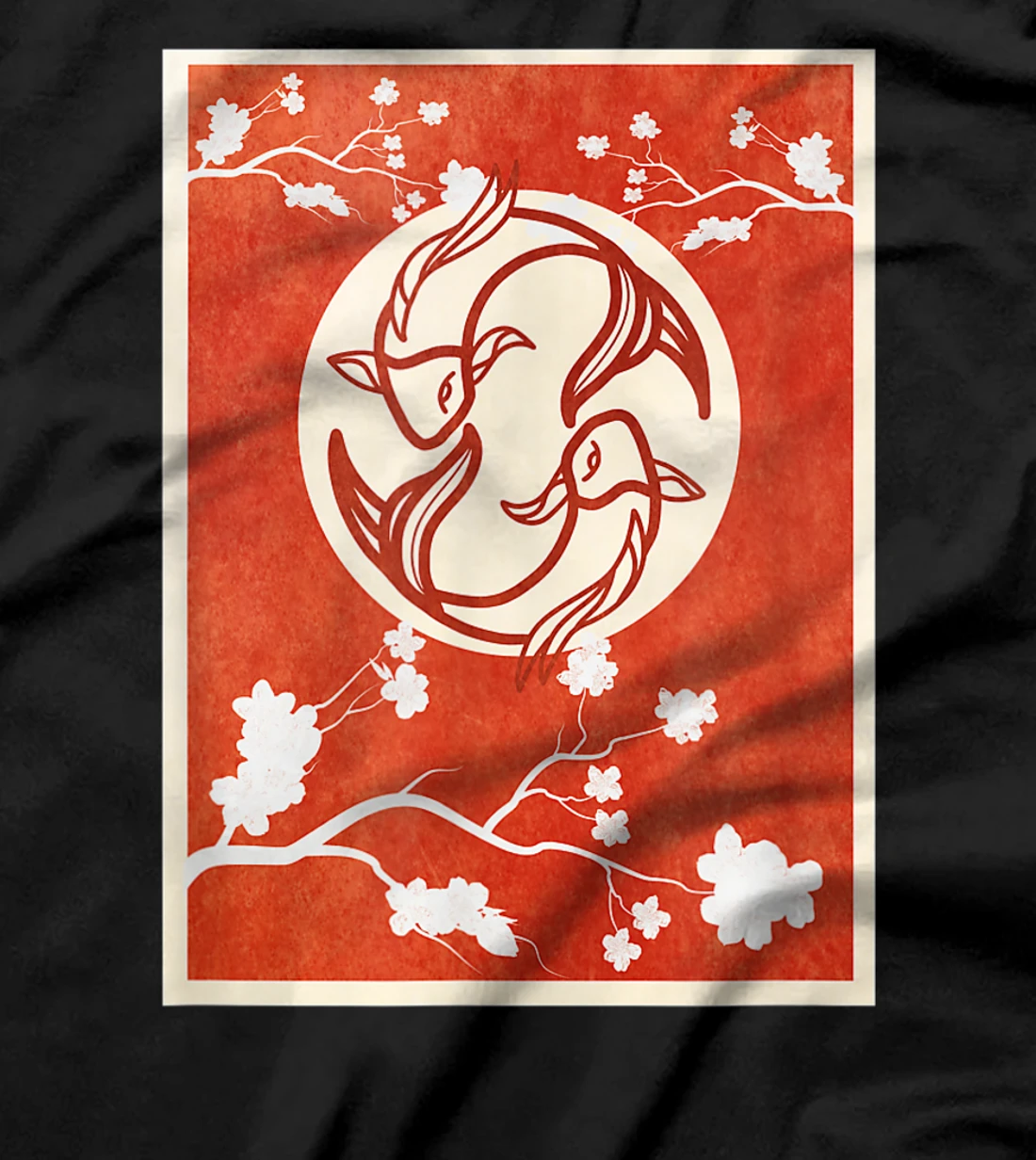 Japanese Koi Carp Nishikigoi Fish Cherry Blossom T-Shirt