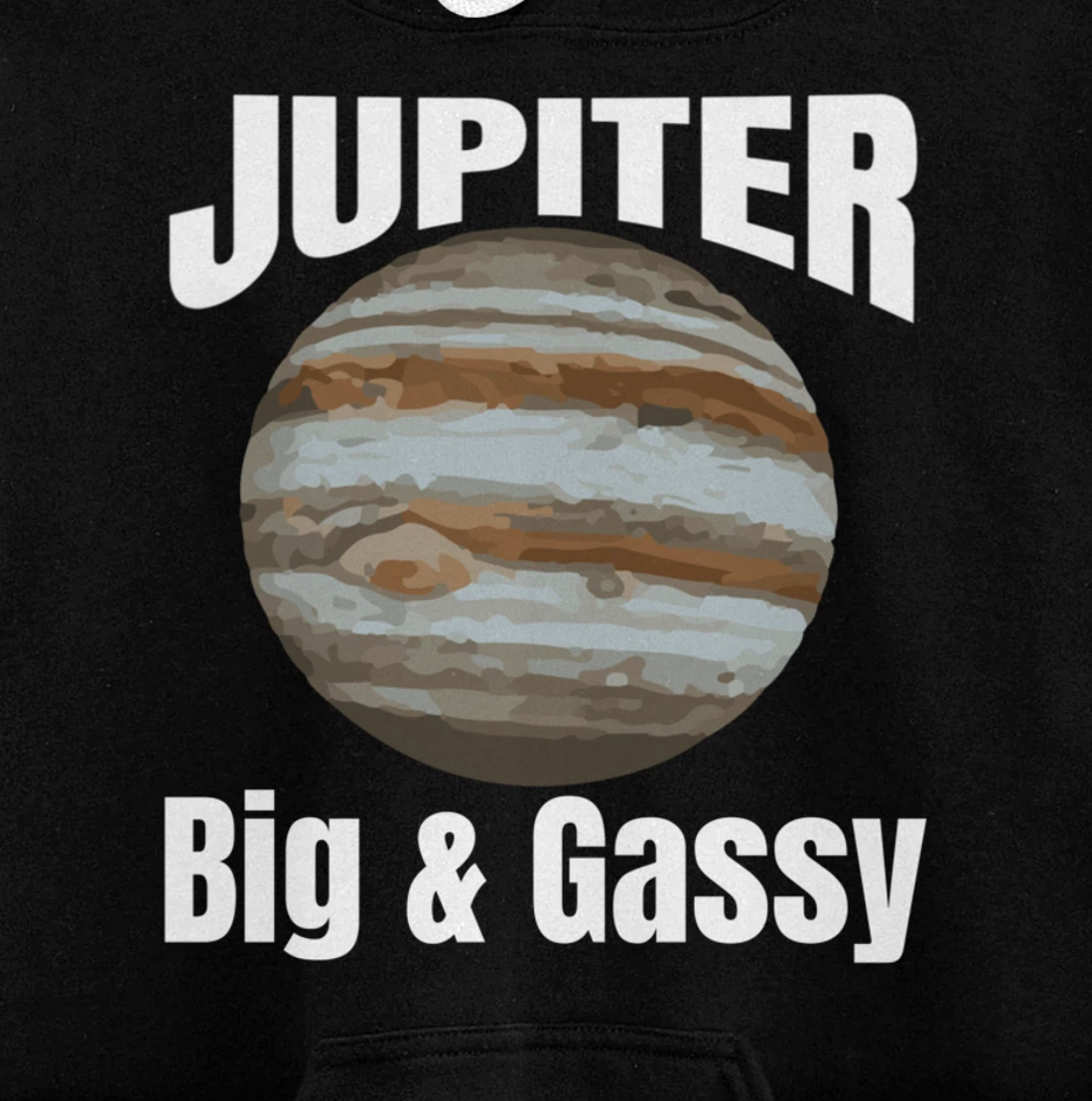 Jupiter Big and Gassy Planet Pullover Hoodie