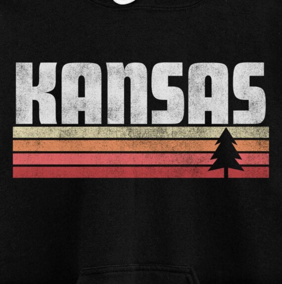 Kansas Retro Style Shirt Vintage 70s 80s 90s Home Pride Gift Pullover Hoodie