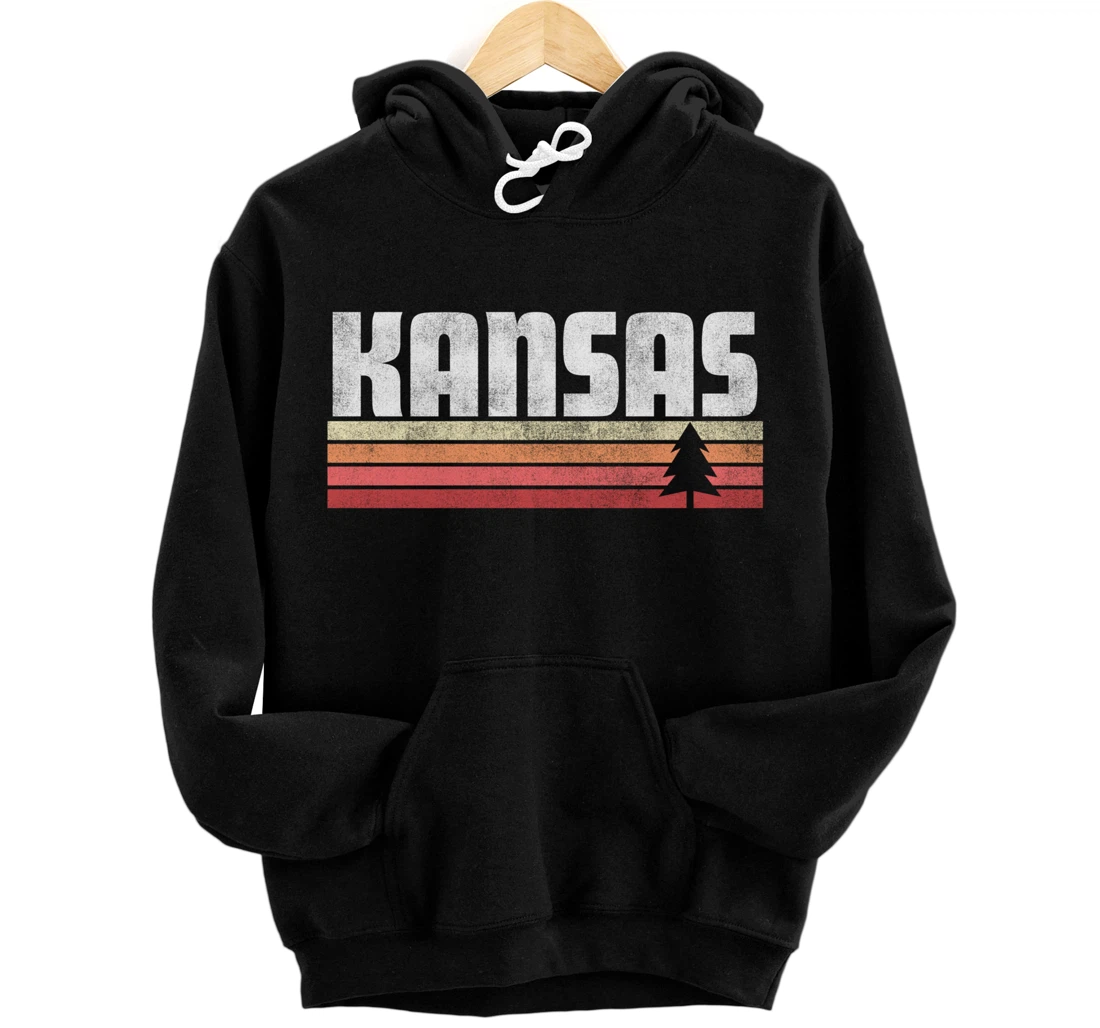 Kansas Retro Style Shirt Vintage 70s 80s 90s Home Pride Gift Pullover Hoodie
