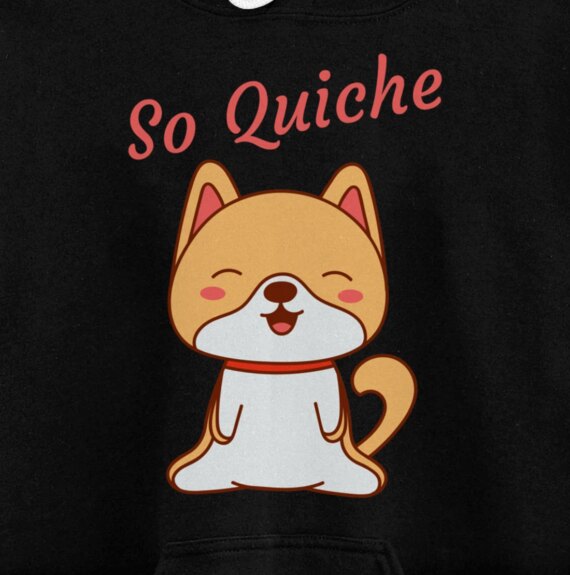 Kawaii For Teen Girls So Quiche Shiba Inu Cute Pretty Adorbs Pullover Hoodie