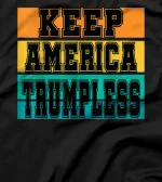 Keep America Without Him Distressed American Flag T-Shirt