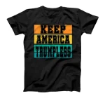 Keep America Without Him Distressed American Flag T-Shirt