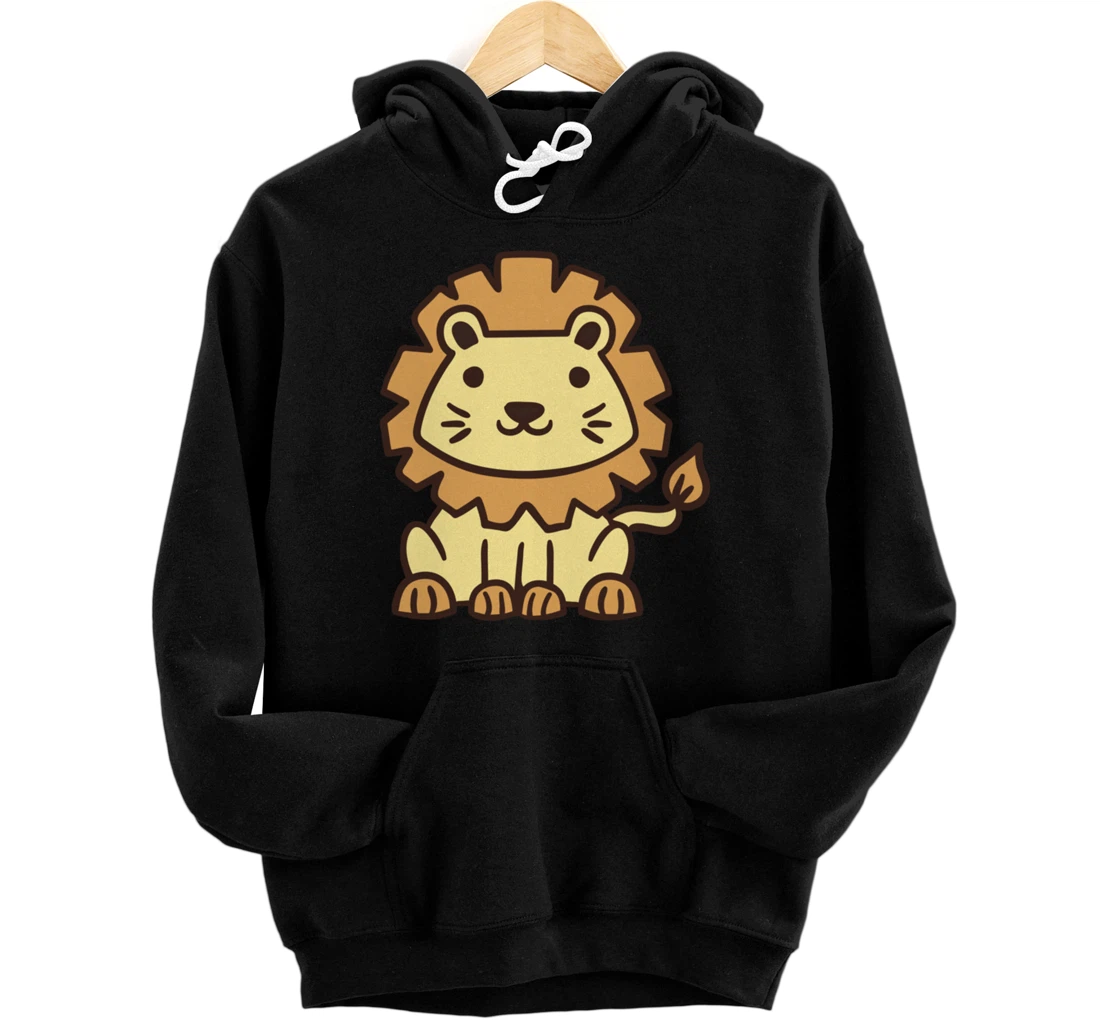 King of the Animals Design Lion Baby Comic Lions Predator Fun Pullover Hoodie