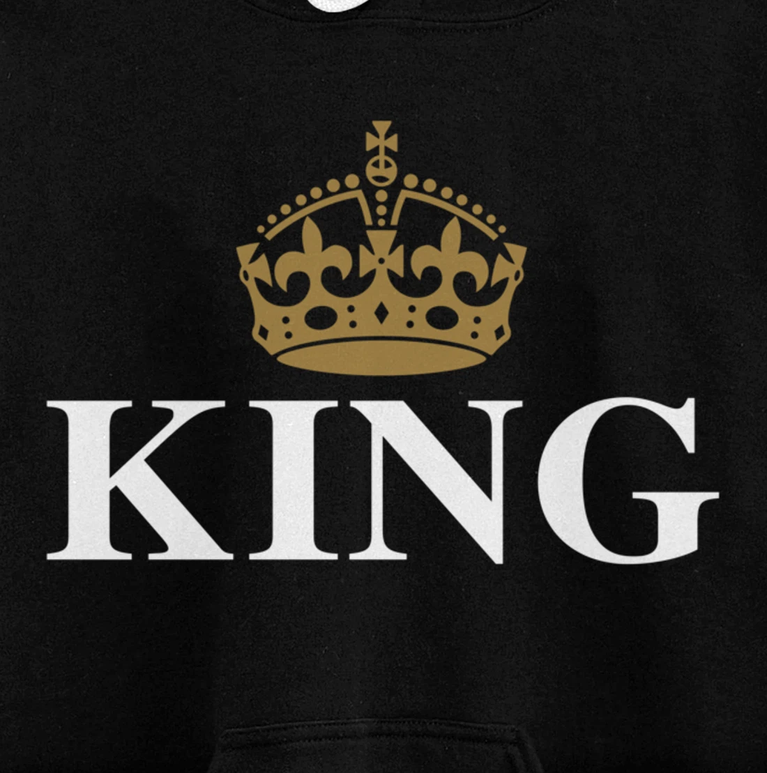 King & Queen Crown Designs Couples Matching Pullover Hoodie
