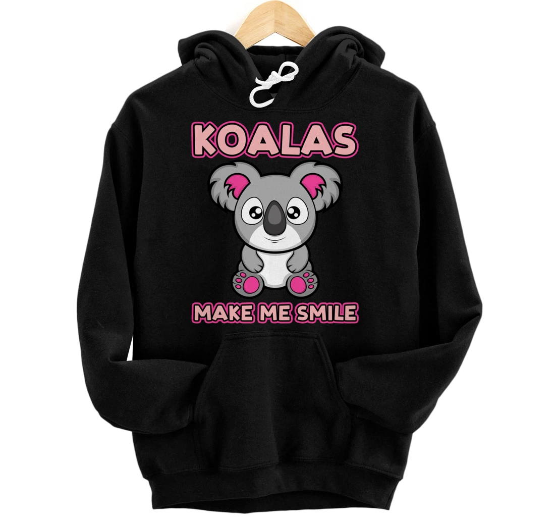 Koalas Make Me Smile Nature Wildlife Australian Koala Pullover Hoodie