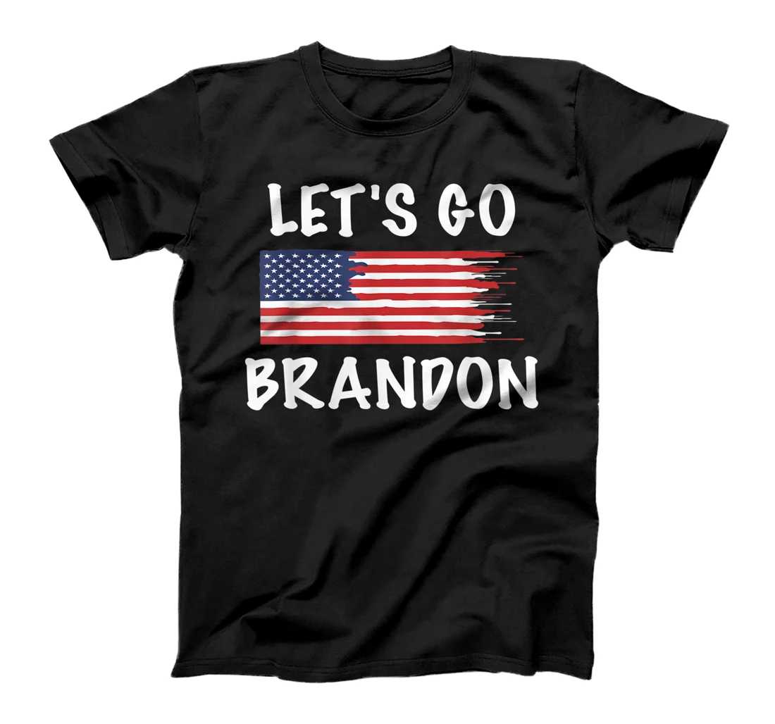 Let's Go Brandon Conservative Anti Liberal US Flag T-Shirt