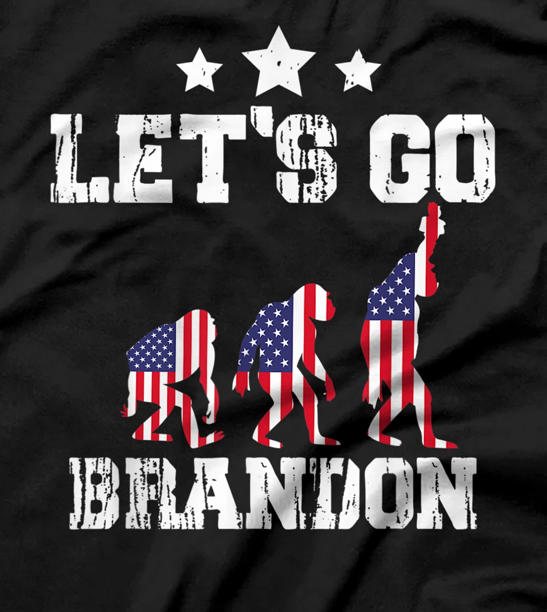 Let's Go Brandon Conservative Anti Liberal US Flag T-Shirt