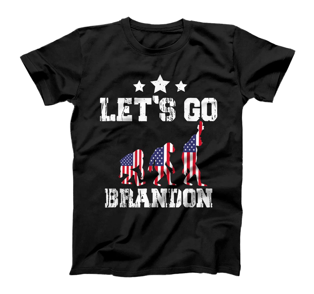 Let's Go Brandon Conservative Anti Liberal US Flag T-Shirt