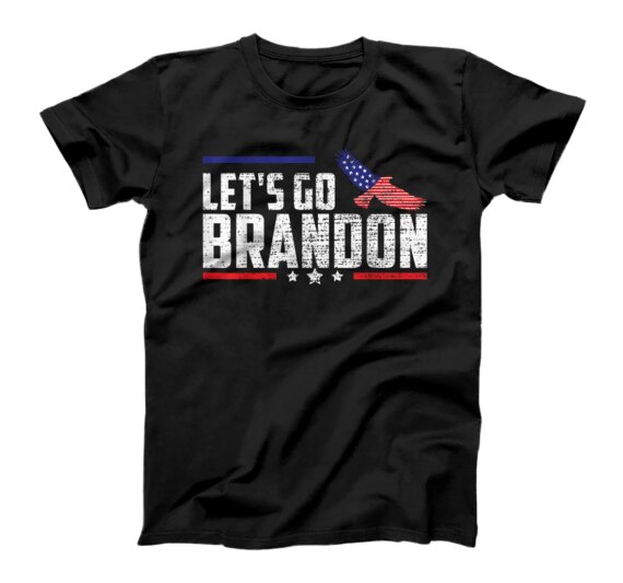 Let's go Brandon Vintage Eagle US Flag T-Shirt