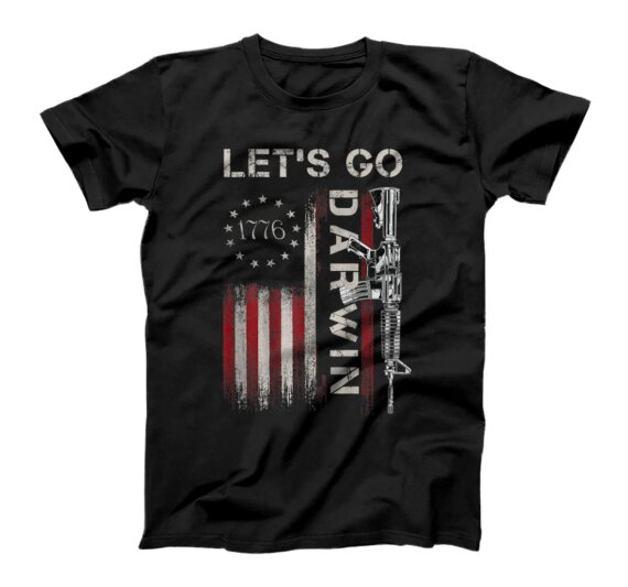 Let’s Go Darwin American Flag Vintage T-Shirt