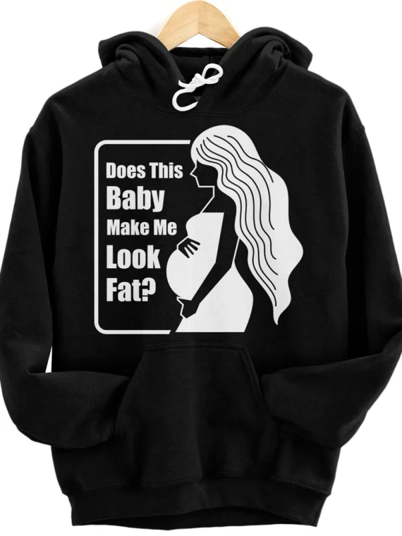 Looking Fat Ironic Pregnant Mom Pregnancy Pullover Hoodie