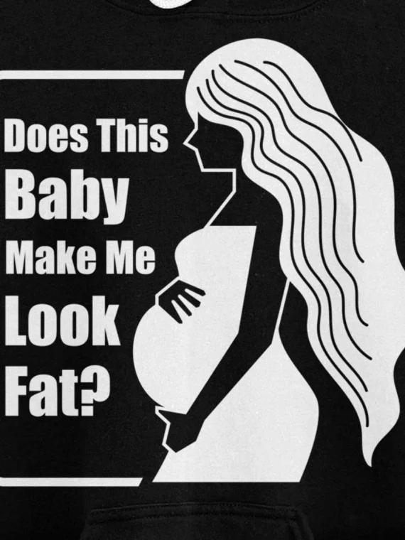 Looking Fat Ironic Pregnant Mom Pregnancy Pullover Hoodie