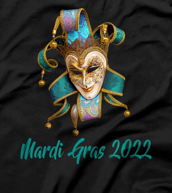 Mardi Gras 2022 Festival Mask Party T-Shirt