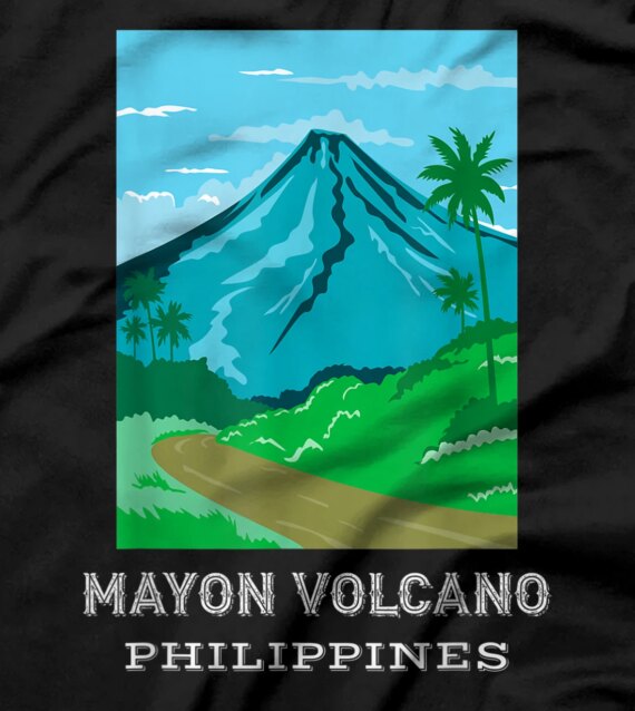 Mayon Volcano Albay Philippines Camping Hiking Outdoors T-Shirt