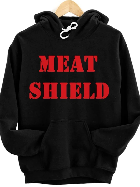 Meat-Shield Funny Gamer Meme for Alpha Players Pullover Hoodie