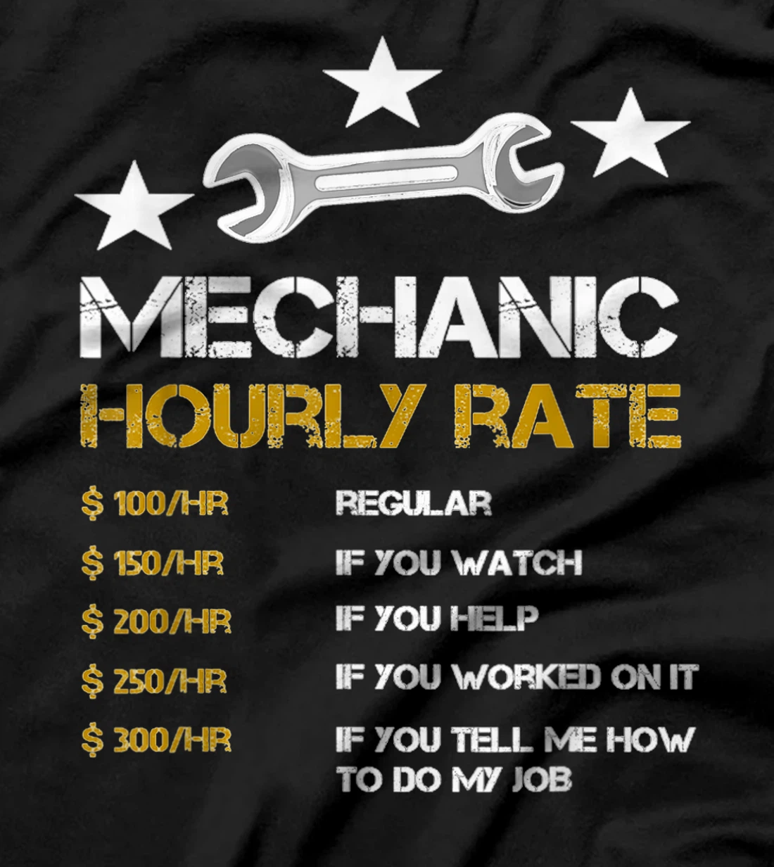 Mechanic hourly rate T-Shirt