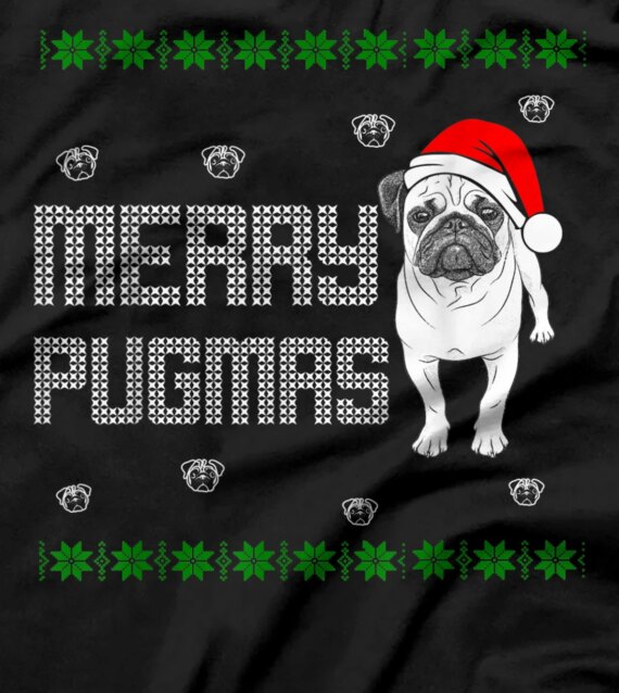 Merry Pugmas Frenchie Decor English Bulldog Xmas T-Shirt