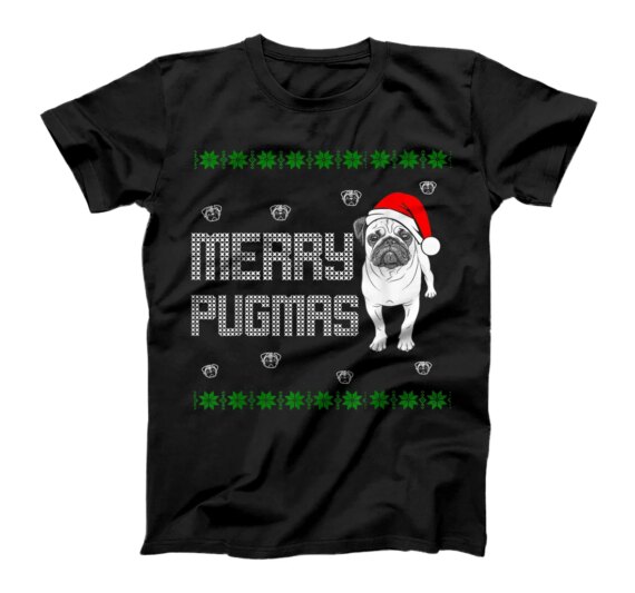 Merry Pugmas Frenchie Decor English Bulldog Xmas T-Shirt