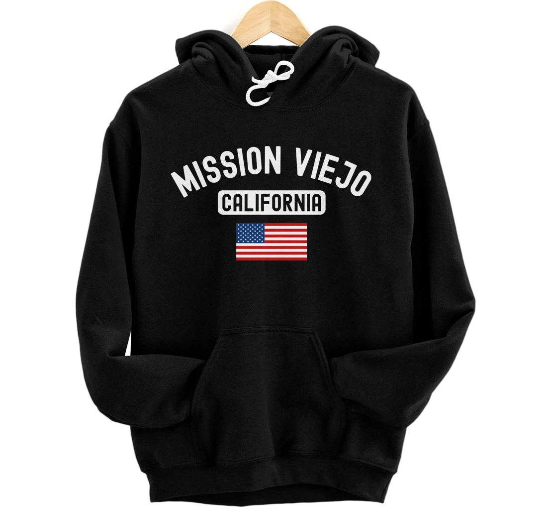 Mission Viejo California USA Flag Vintage Bear San Diego SD Pullover Hoodie