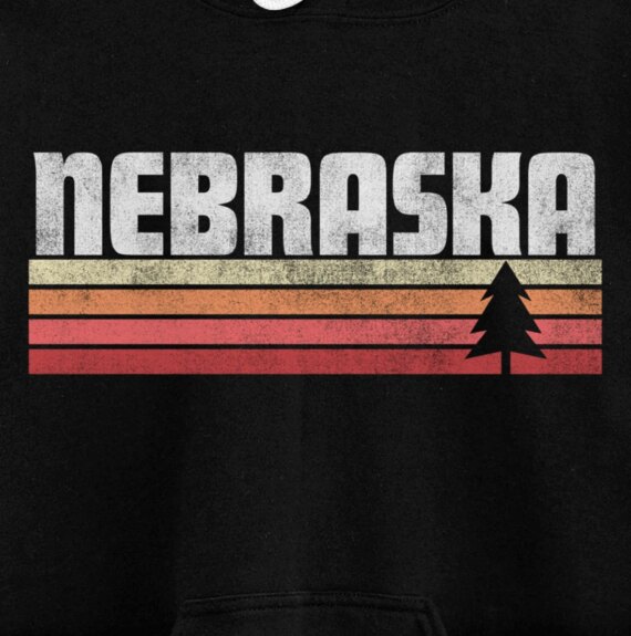 Nebraska Retro Style Shirt Vintage 70s 80s 90s Home Gift Pullover Hoodie