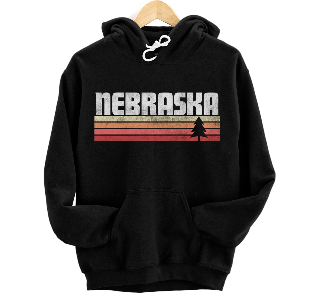 Nebraska Retro Style Shirt Vintage 70s 80s 90s Home Gift Pullover Hoodie
