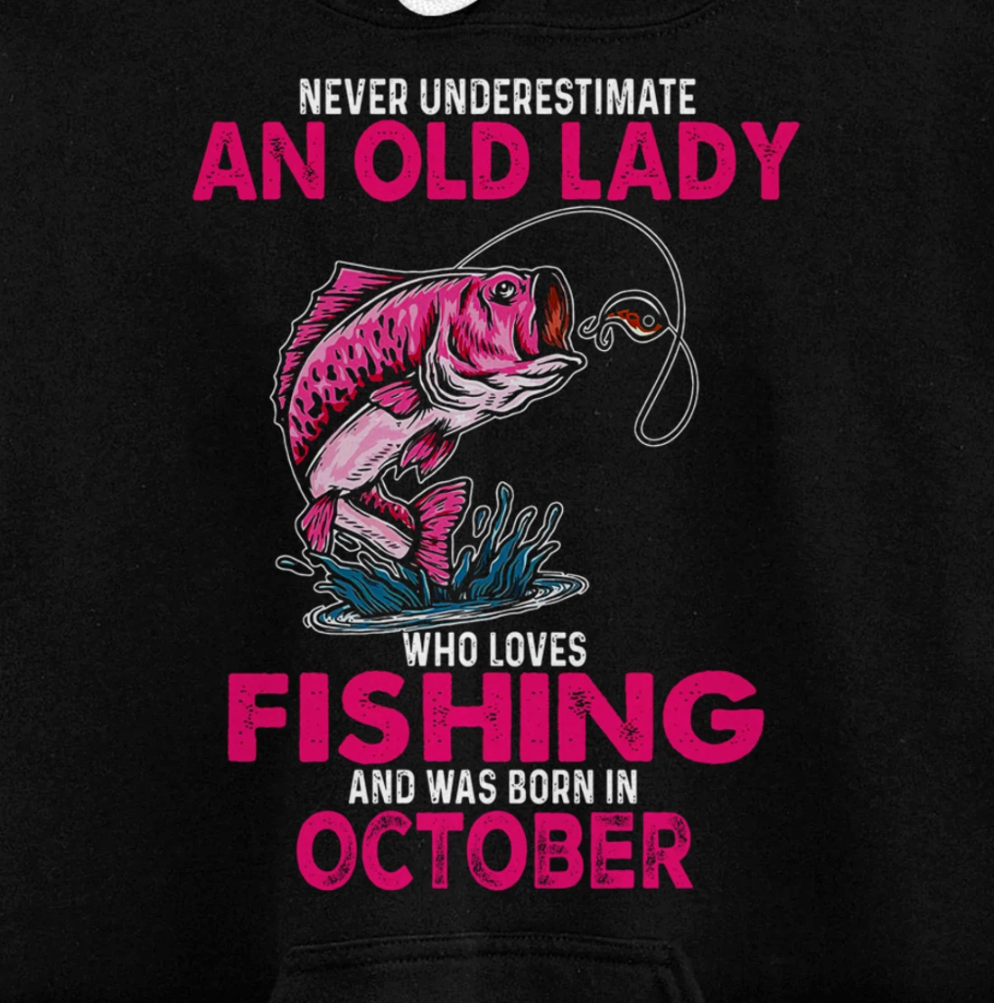 Never Underestimate An Old Man Who Loves Fishing October Pullover Hoodie