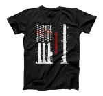 Norfolk Terrier Dog Graphic with Vintage USA Flag T-Shirt