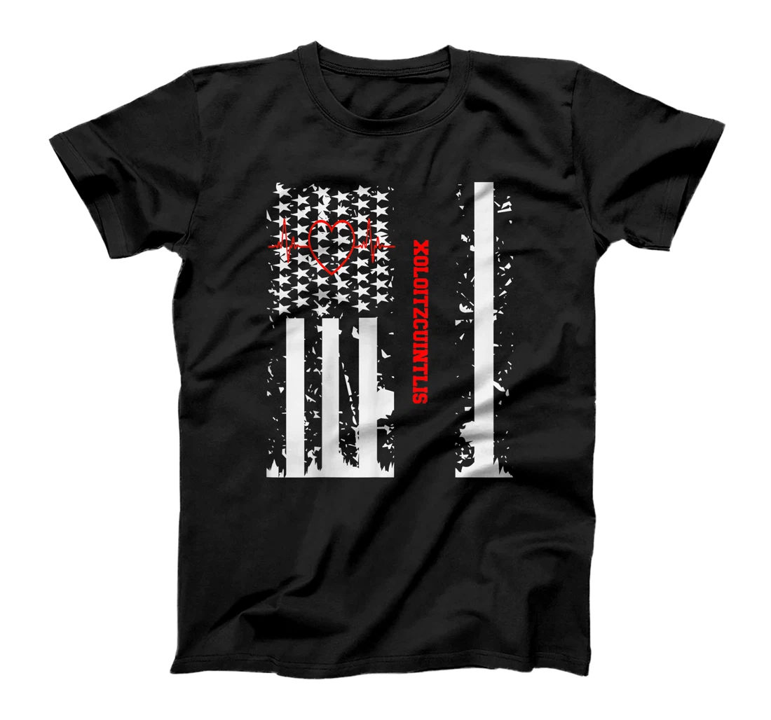 Norfolk Terrier Dog Graphic with Vintage USA Flag T-Shirt