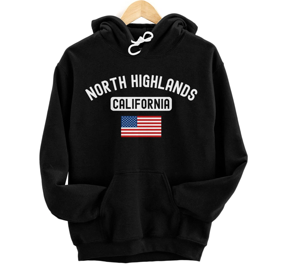 North Highlands California USA Flag Cali Bear Sacramento Ca Pullover Hoodie
