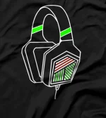 Nqshi Headphone Earphone Music Cool Tee T-Shirt
